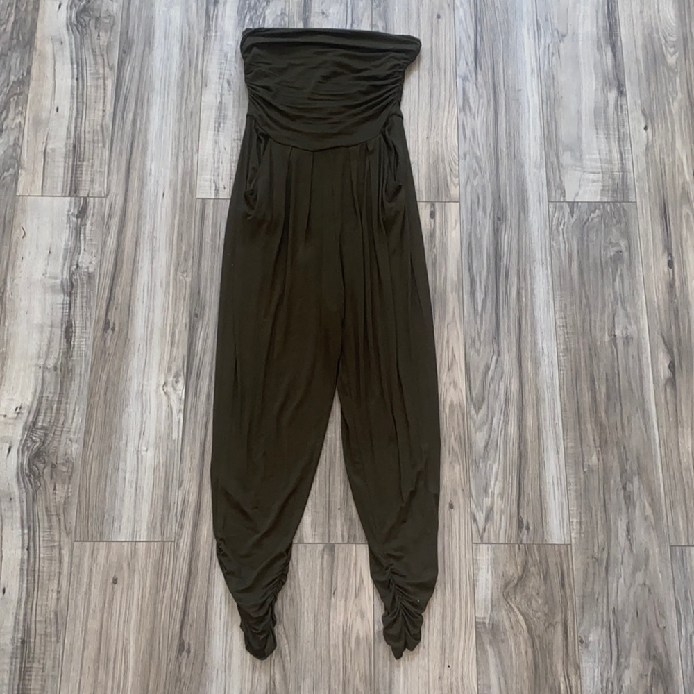 Army Green One Piece, Soft Legging Material. Heart Hips. S